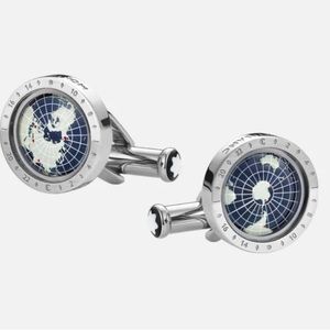 Mont Blanc Geosphere Cufflinks Blue-brand New in box